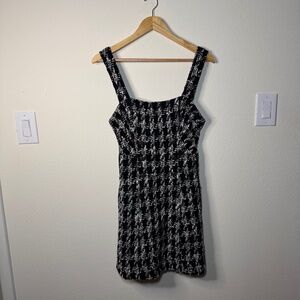 Maeve Tweed Mini Dress Women's Size 6 Black Whihte Sleeveless Preppy